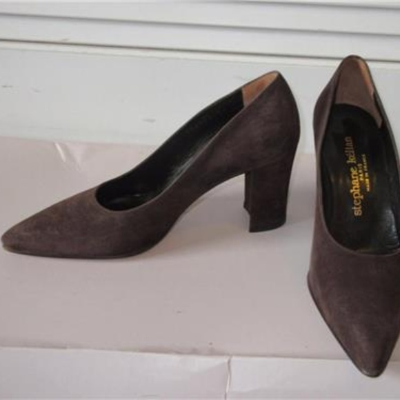 NEW WOMENS STEPHANE KELIAN BROWN SUEDE PUMPS 7.5 - Picture 1 of 6